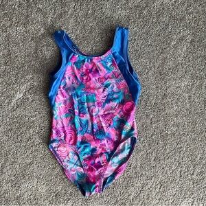GK Pink and Blue Gymnastics Leotard Size Child Large